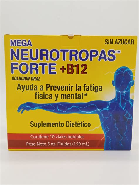 NEUROTROPAS FORTE B12 10 BEBIBLES PESO NETO 5 OZ Tienda Salvadoreña