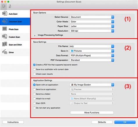 Canon Pixma Manuals Mg3600 Series Settings Document Scan Dialog