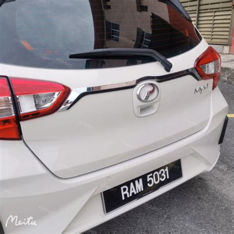 Vemart Perodua Myvi Gen3 G3 2018 2022 Car Back Door Trim Garnish