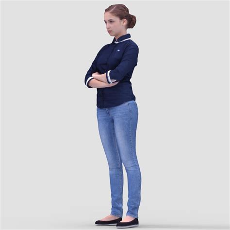 Mary Casual Standing 1 3d Human Model 3d Model 39 Max Obj Fbx 3ds Free3d