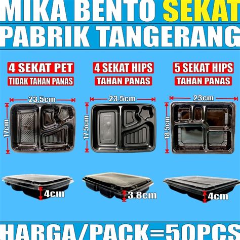 Jual Harga Murah Mika Bento Bintang Sekat Mika Bento Sekat Per