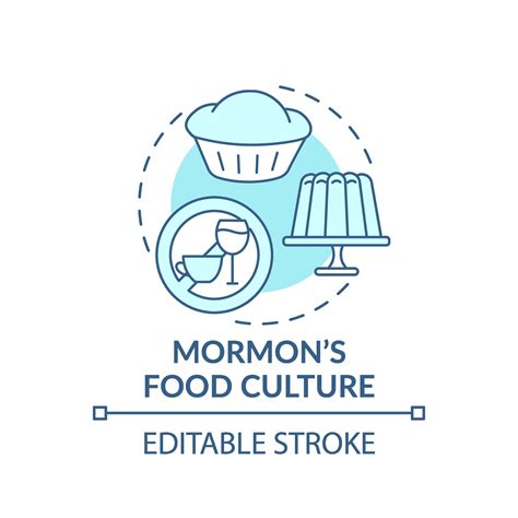 Mormon Food Culture Turquoise Concept Icon 2132474 Vector Art At Vecteezy