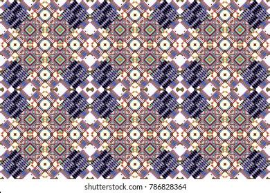 Abstract Ajrakh Pattern Indian Bandhni Block Stock Illustration