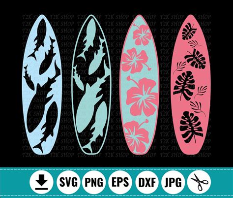 Surfboards Svg Surfer Svg Surf Svg Surf Board Silhouette Etsy