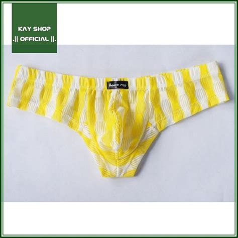 Giảm giá HOT Quần lót nam tam giác nửa mông thun cotton phối lưới