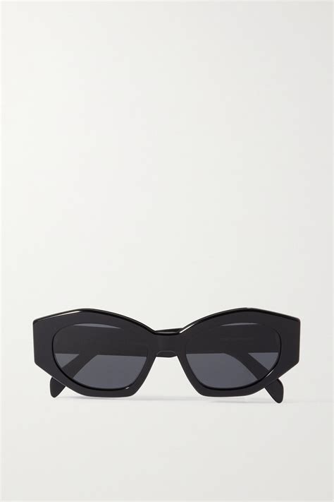 Celine Triomphe Cat Eye Acetate Sunglasses In Black Lyst