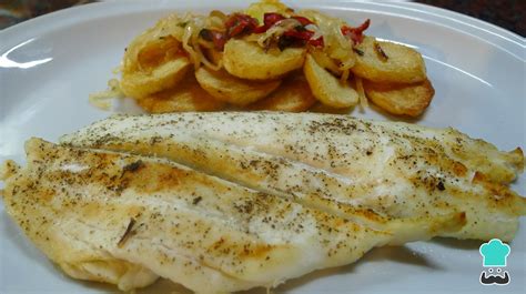 Lenguado al horno con patatas Fácil