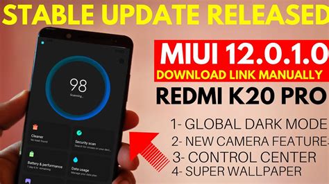 MIUI 12 0 1 0 STABLE UPDATE RELEASED FOR REDMI K20 PRO UPDATE ROLLING