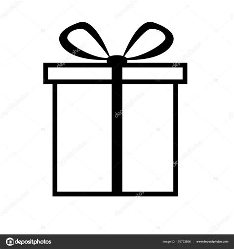 Gift Box Outline Vector Icon Stock Vector by ©IZ.ZI 176733896