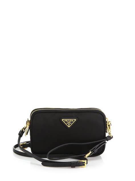 Prada Nylon Camera Bag in Black | Lyst