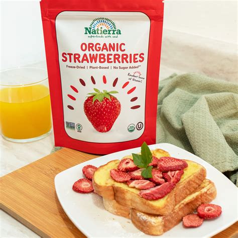 Snapklik NATIERRA Organic Freeze Dried Strawberries USDA Organic