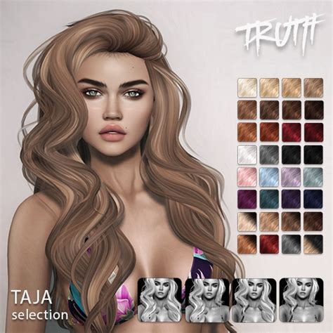 Second Life Marketplace Truth Taja Selection Fitted Mesh Hair