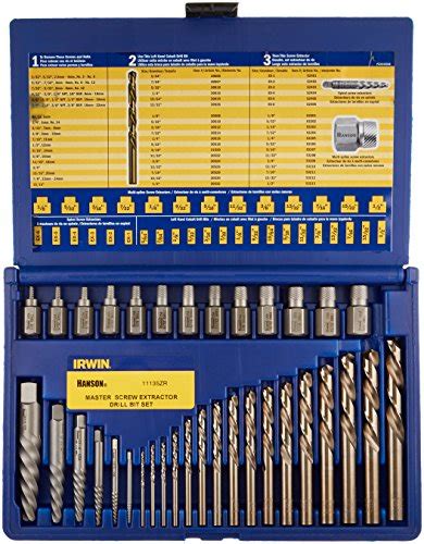 Irwin Hanson Screw Extractor And Drill Bit Set Piece Easy Removal