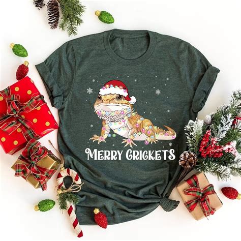 Bearded Dragon Christmas Shirt, Cute Bearded Dragon Christmas Light ...