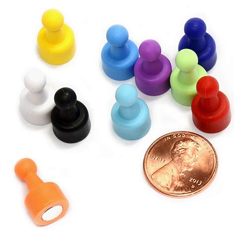 12 Ct NeoPin Assorted Color Magnetic Push Pins Super Strong