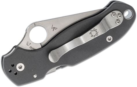 Spyderco C223gpdgy Para 3 Folding Knife 3 Maxamet Stonewashed Plain