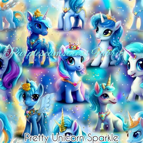 Pretty Unicorn Sparkle Purpleseamstress Fabric