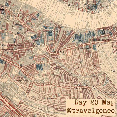 #AtoZChallenge M for Map - Charles Booth Poverty Maps - TravelGenee