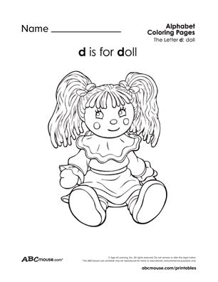 Letter D Worksheets Abcmouse