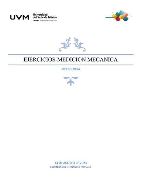 A 3 U4 EDHM Metrologia Ejercicios EJERCICIOS MEDICION MECANICA