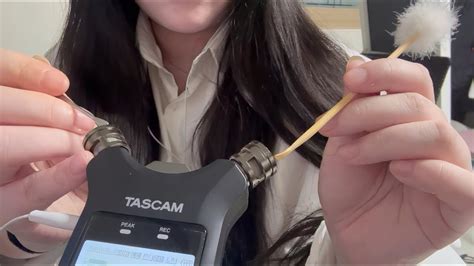 초보가 말아주는 팅글 최강 자극적인 마이크터칭 ASMR No talking tascam mic touching YouTube