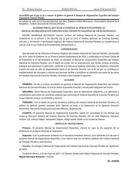 PDF Manual de Organización Específico del Instituto Nacional la