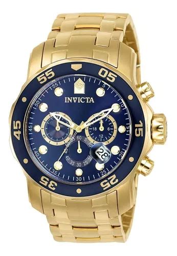 Relógio de pulso Invicta Pro Diver Scuba 0073 corpo dourado