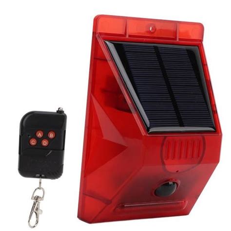 Mxzzand Lampe D Alarme Solaire Lampe D Alarme De Lumi Re Sonore