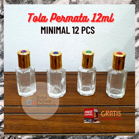 Jual Botol Parfum Kosong Roll On Kaca Ml Tutup Putar Roll Tola