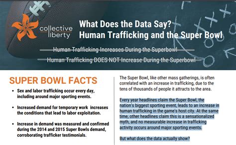 What Does The Data Say Human Trafficking And The Super Bowl