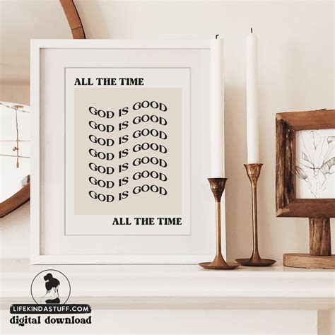 Modern Christian Wall Art Print God is Good Christian - Etsy