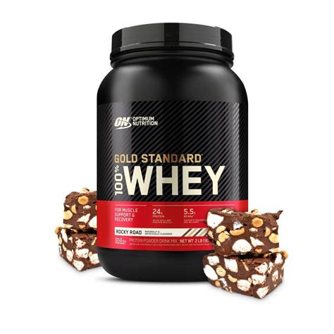 Optimum Nutrition Gold Standard 100% Whey Protein Powder, Rocky Road ...