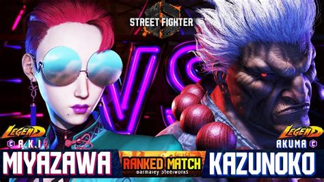 SF6 Miyazawa World No 2 A K I Vs Kazunoko AKUMA Top Best Ranked