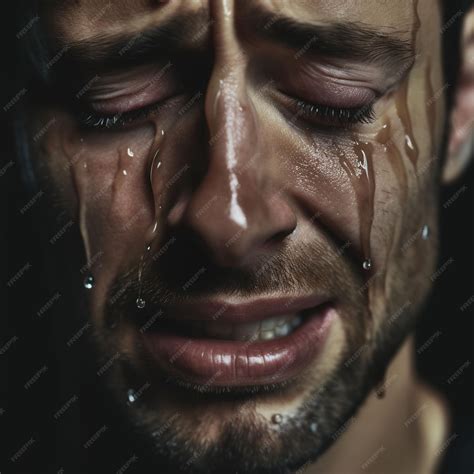 premium photo  sad man crying