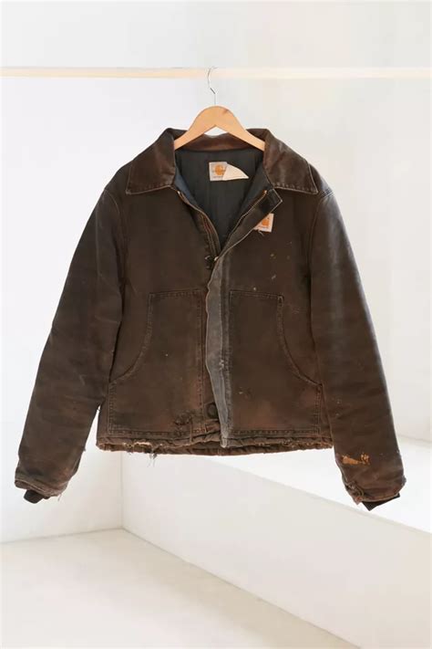 Vintage Carhartt Washed Black Corduroy Collar Jacket Urban Outfitters