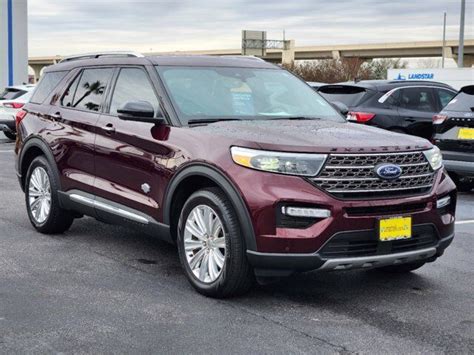 2022 Ford Explorer King Ranch 10324 Miles Burgundy Velvet Tinted Clearcoat Sport Used Ford