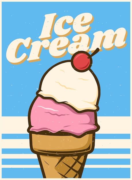 Premium Vector Ice Cream Poster Design For Print