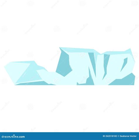 Pieces Of Ice And Snow Chunks, Big Icebergs, Severe Frost Elements For