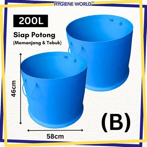 Tong Drum Plastik Tong Air Blue Drum Plastic Bekas Tong L L