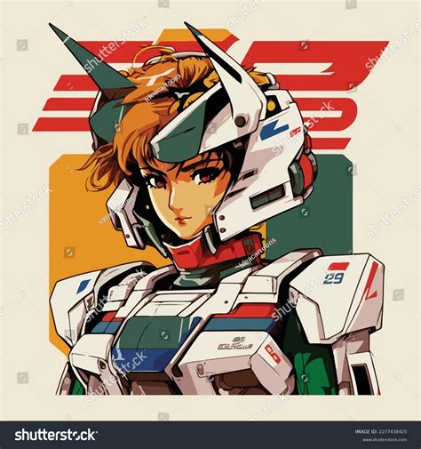 Colorful Gundam Robot S Illustration Stock Vector Royalty Free