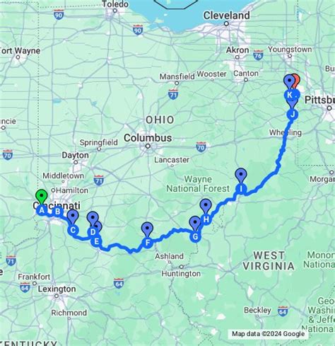 Ohio River Scenic Byway Map - Ailina Laurette