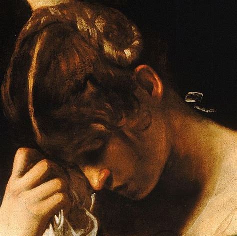 The Entombment Of Christ Caravaggio Detail Mary Magdala La Mise Au