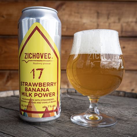 Strawberry & Banana Milk Power 17 » milkshake ipa » Pivovar Zichovec