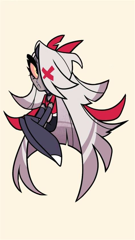 An Image Of A Cartoon Character With Long Hair And A Red Cross On It S