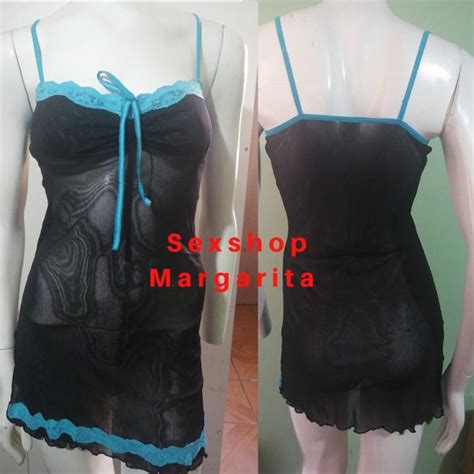 Babydoll Con Detalle Celeste Margarita Sex Shop