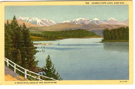 MONTANA - Georgetown Lake in the Mountains 1934