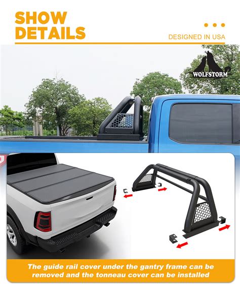 For 2017 2024 Honda Ridgeline Adjustable Sport Bar Truck Chase Rack Bed