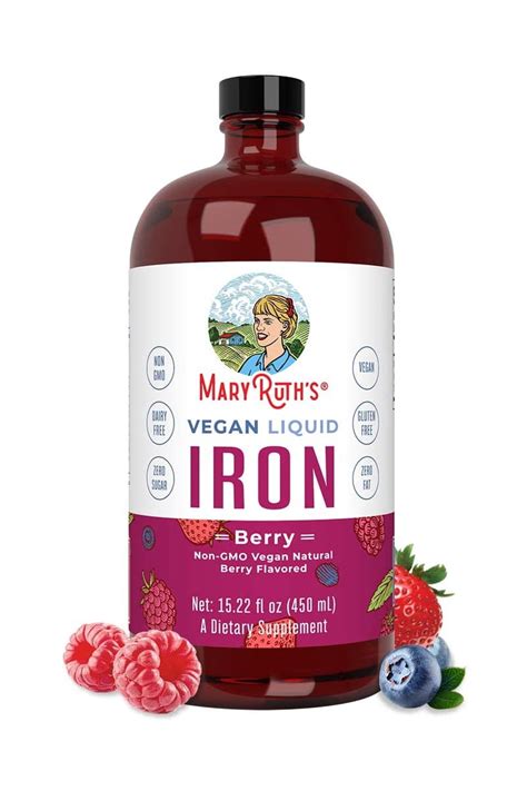 Liquid Iron for Kids & Adults | Made by MaryRuth Organics | 15.22 fl oz ...