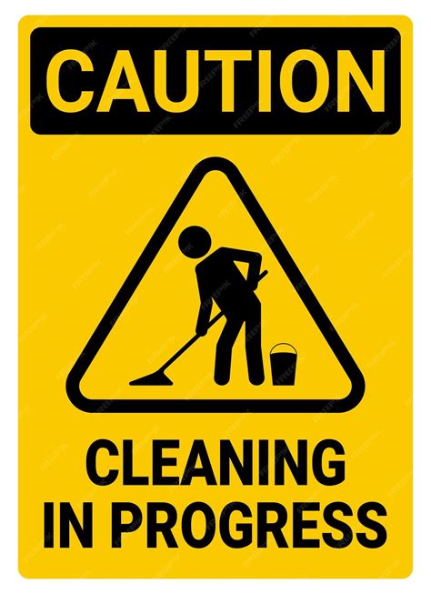 Premium Vector Cleaning In Progress Sign