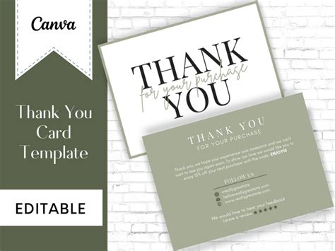 Thank You Card Printables